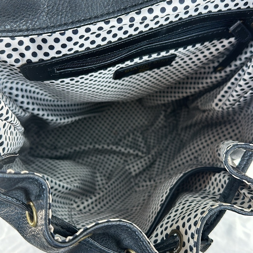 Gianni Bini Drawstring Faux Pebbled Leather Backpack - Picture 8 of 10